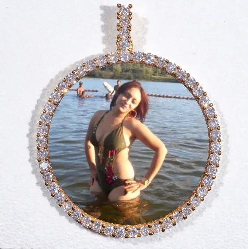 LARGE 3D CIRCLE CUSTOM PICTURE PENDANT sold by The GUU Shop