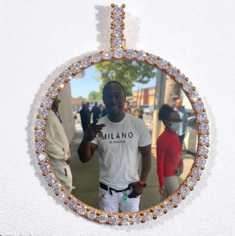 LARGE 3D CIRCLE CUSTOM PICTURE PENDANT sold by The GUU Shop