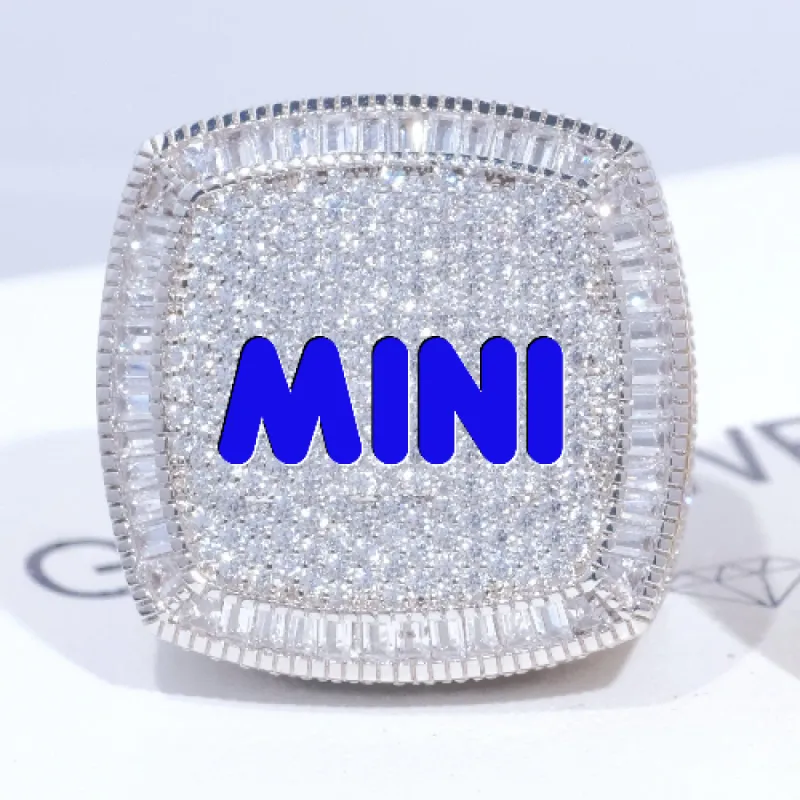 CUSTOM LETTER 3D ICED RING sold by The GUU Shop