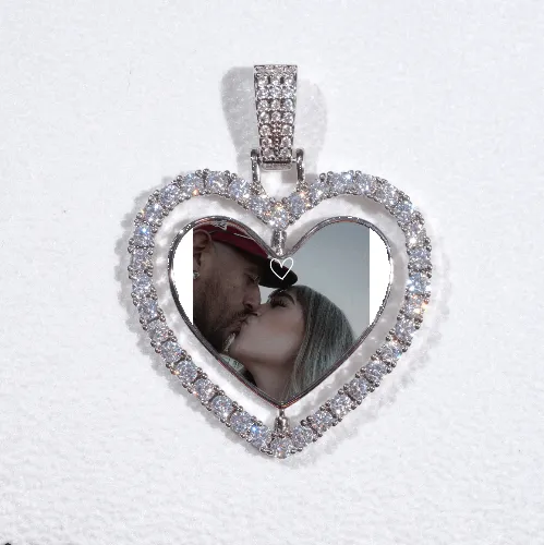 3D Spinning 2-Faced Heart Custom Picture Pendant sold by The GUU Shop