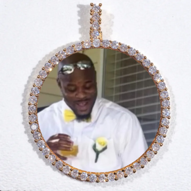 LARGE 3D CIRCLE CUSTOM PICTURE PENDANT sold by The GUU Shop