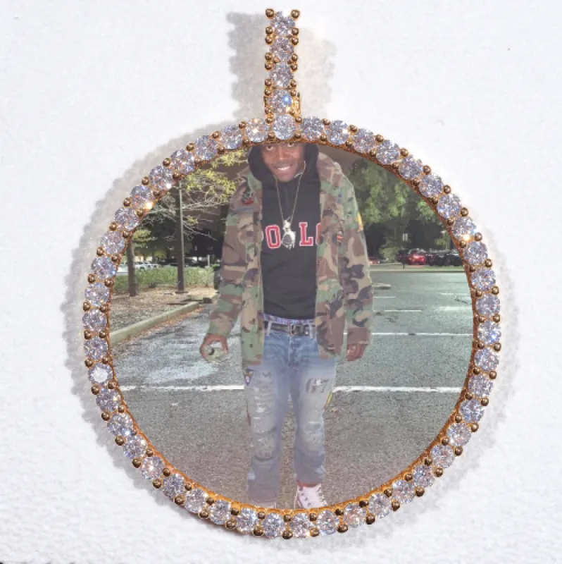 LARGE 3D CIRCLE CUSTOM PICTURE PENDANT sold by The GUU Shop