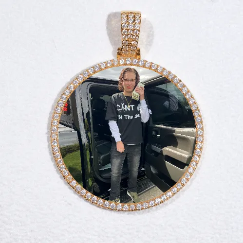 MEDIUM 3D CIRCLE CUSTOM PICTURE PENDANT sold by The GUU Shop