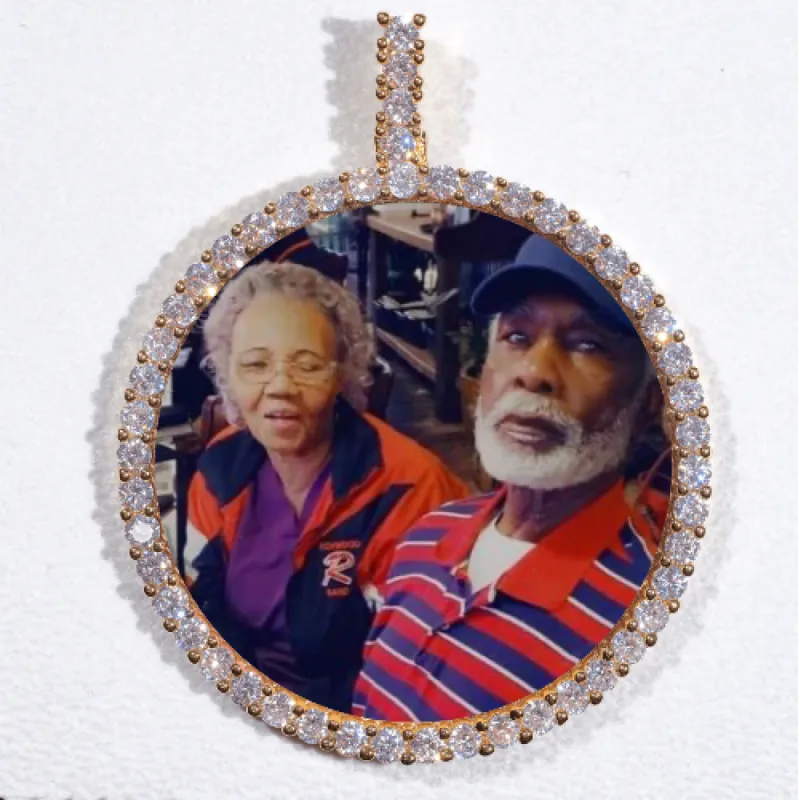 LARGE 3D CIRCLE CUSTOM PICTURE PENDANT sold by The GUU Shop