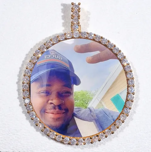 LARGE 3D CIRCLE CUSTOM PICTURE PENDANT sold by The GUU Shop