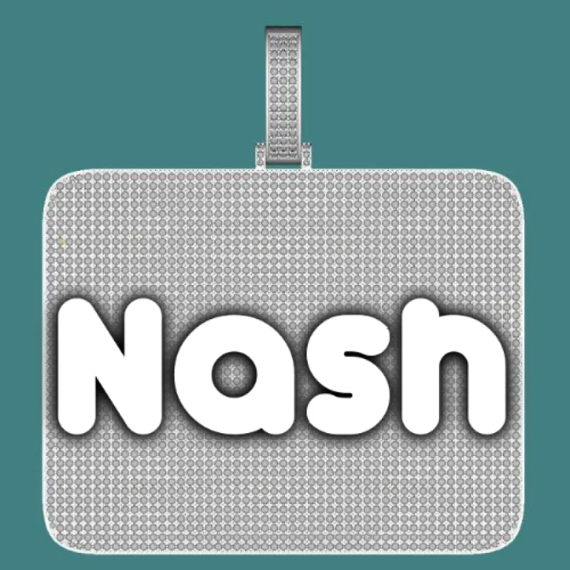 CUSTOM LETTER NECKLACE 3D BIG SQUARE sold by The GUU Shop