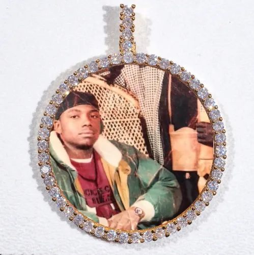 LARGE 3D CIRCLE CUSTOM PICTURE PENDANT sold by The GUU Shop