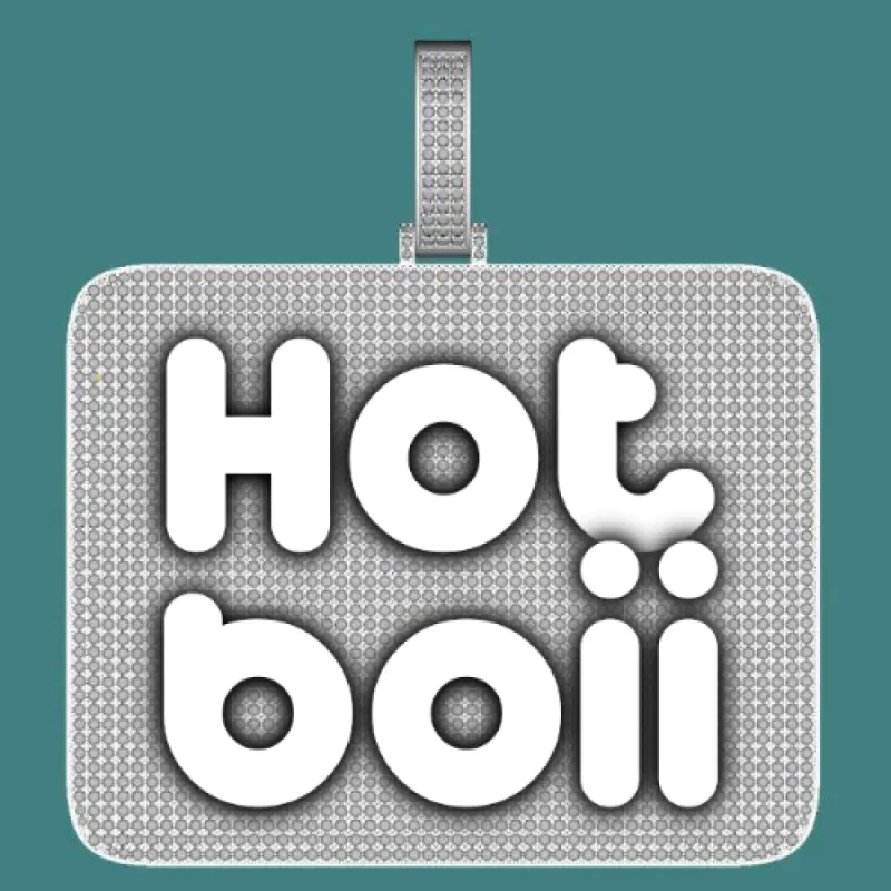 CUSTOM LETTER NECKLACE 3D BIG SQUARE sold by The GUU Shop