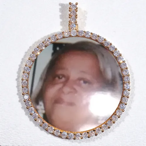 LARGE 3D CIRCLE CUSTOM PICTURE PENDANT sold by The GUU Shop