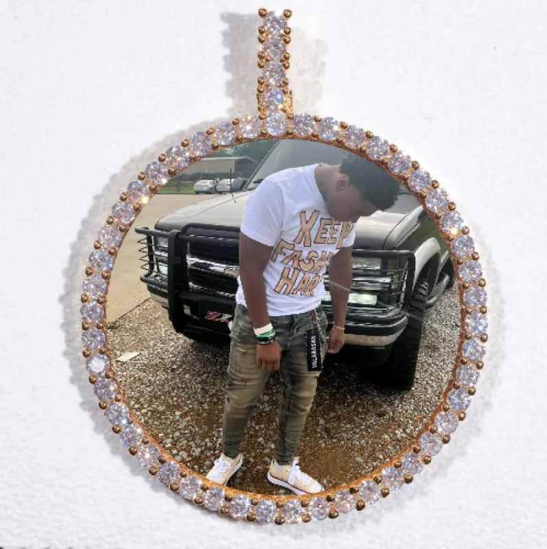 LARGE 3D CIRCLE CUSTOM PICTURE PENDANT sold by The GUU Shop