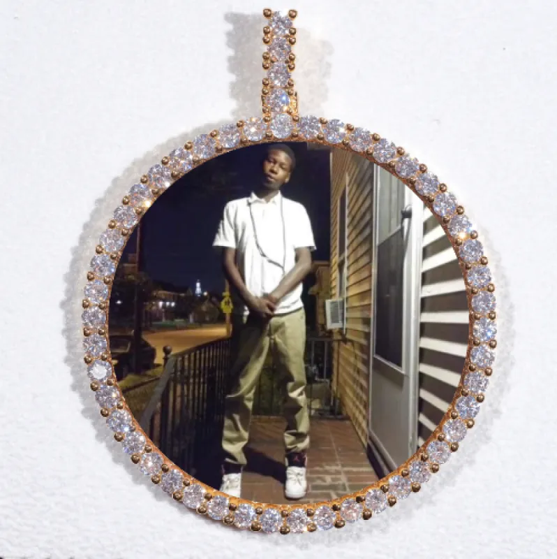 LARGE 3D CIRCLE CUSTOM PICTURE PENDANT sold by The GUU Shop