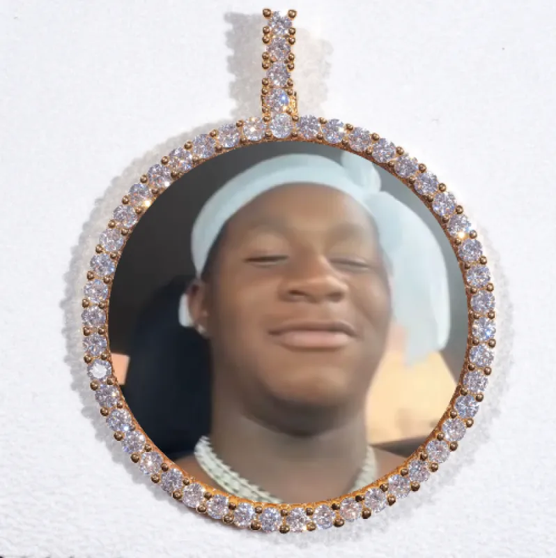 LARGE 3D CIRCLE CUSTOM PICTURE PENDANT sold by The GUU Shop