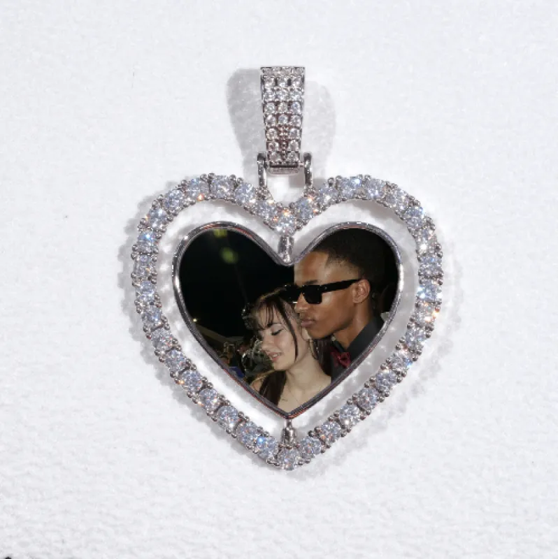 3D Spinning 2-Faced Heart Custom Picture Pendant sold by The GUU Shop