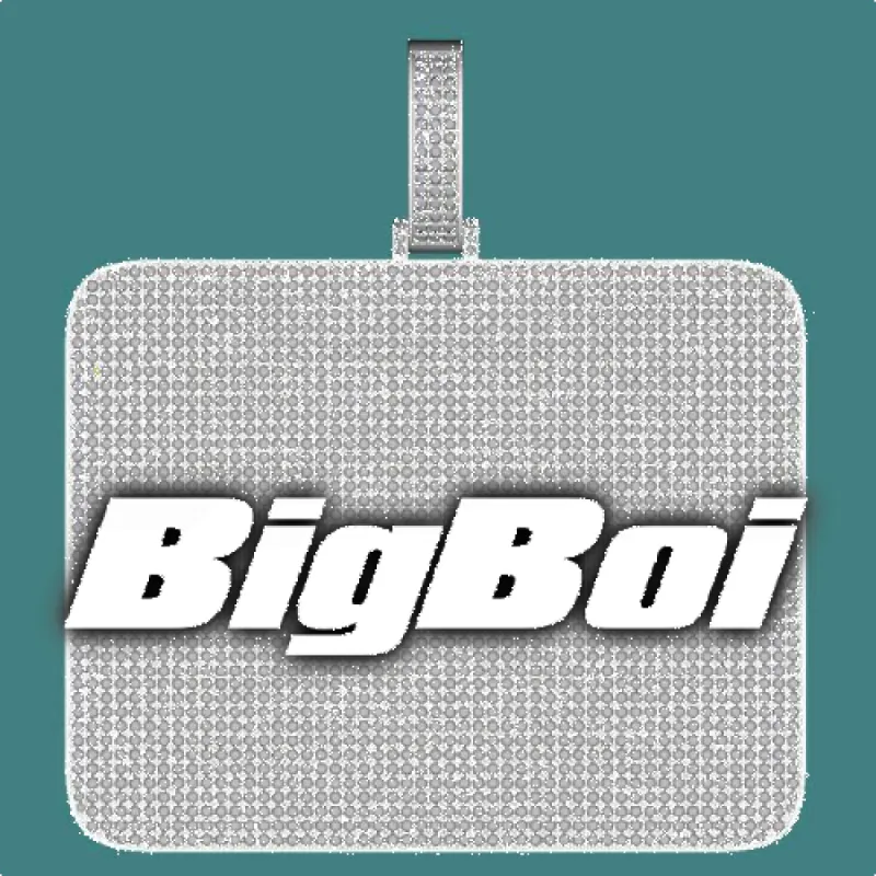 CUSTOM LETTER NECKLACE 3D BIG SQUARE sold by The GUU Shop