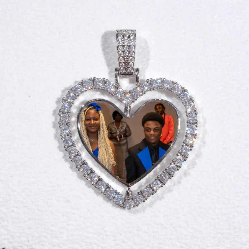 3D Spinning 2-Faced Heart Custom Picture Pendant sold by The GUU Shop