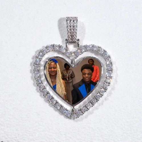 3D Spinning 2-Faced Heart Custom Picture Pendant sold by The GUU Shop