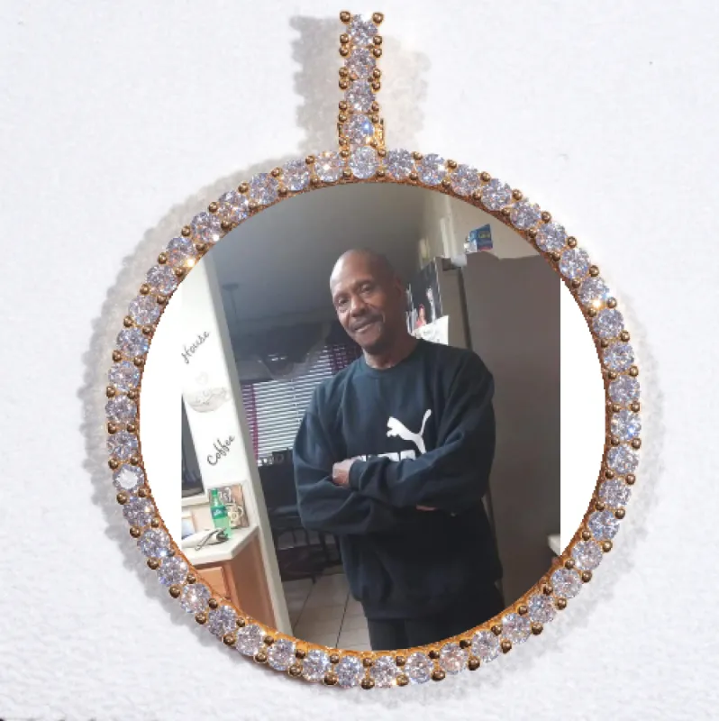 LARGE 3D CIRCLE CUSTOM PICTURE PENDANT sold by The GUU Shop