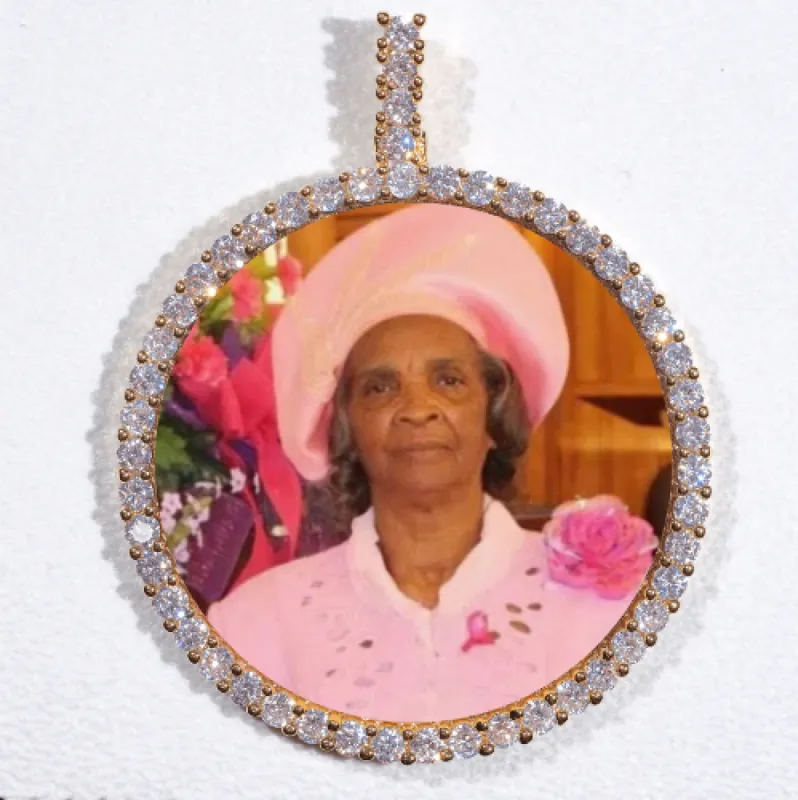 LARGE 3D CIRCLE CUSTOM PICTURE PENDANT sold by The GUU Shop