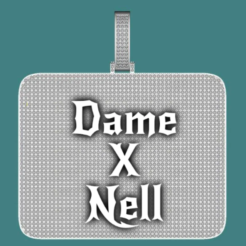 CUSTOM LETTER NECKLACE 3D BIG SQUARE sold by The GUU Shop