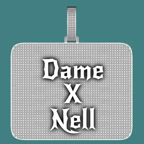 CUSTOM LETTER NECKLACE 3D BIG SQUARE sold by The GUU Shop