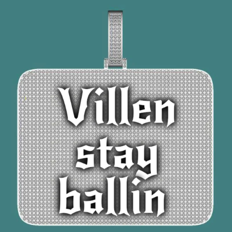 CUSTOM LETTER NECKLACE 3D BIG SQUARE sold by The GUU Shop