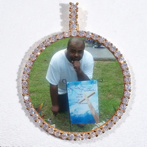 LARGE 3D CIRCLE CUSTOM PICTURE PENDANT sold by The GUU Shop