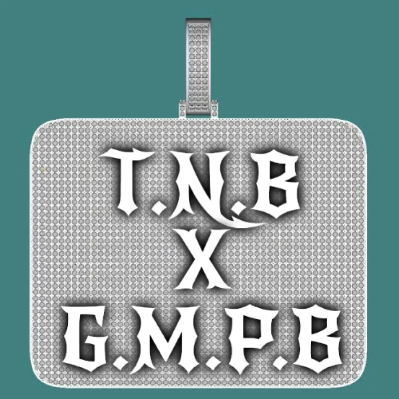 CUSTOM LETTER NECKLACE 3D BIG SQUARE sold by The GUU Shop