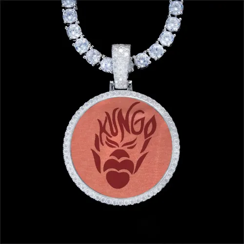 925S & VVS Moissanite 3D Circle Custom Picture Pendant sold by The GUU Shop