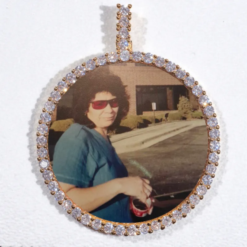 LARGE 3D CIRCLE CUSTOM PICTURE PENDANT sold by The GUU Shop