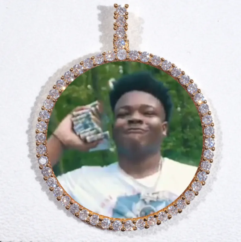 LARGE 3D CIRCLE CUSTOM PICTURE PENDANT sold by The GUU Shop