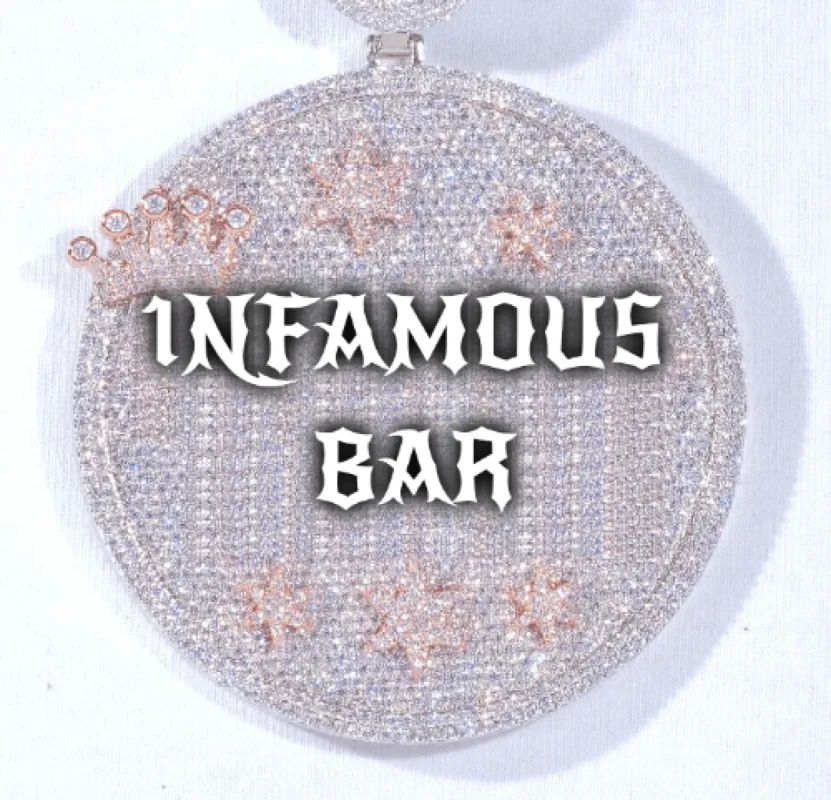 CUSTOM LETTER NECKLACE 3D BIG CROWN DISC sold by The GUU Shop