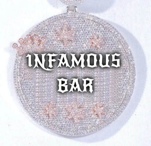 CUSTOM LETTER NECKLACE 3D BIG CROWN DISC sold by The GUU Shop