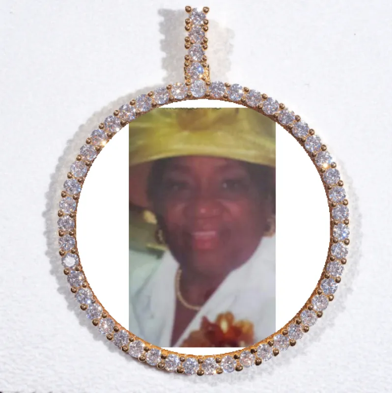 LARGE 3D CIRCLE CUSTOM PICTURE PENDANT sold by The GUU Shop