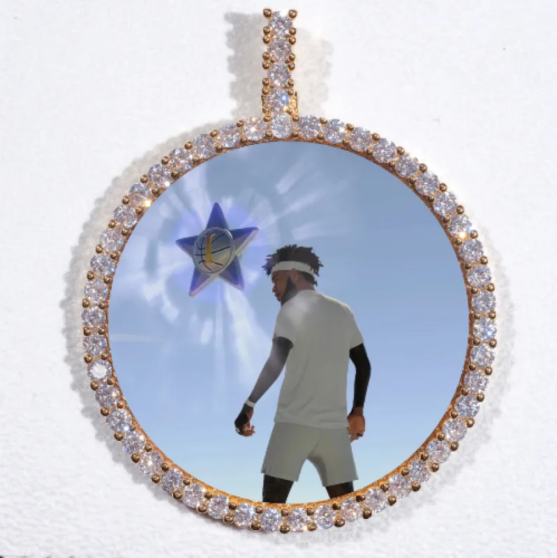 LARGE 3D CIRCLE CUSTOM PICTURE PENDANT sold by The GUU Shop