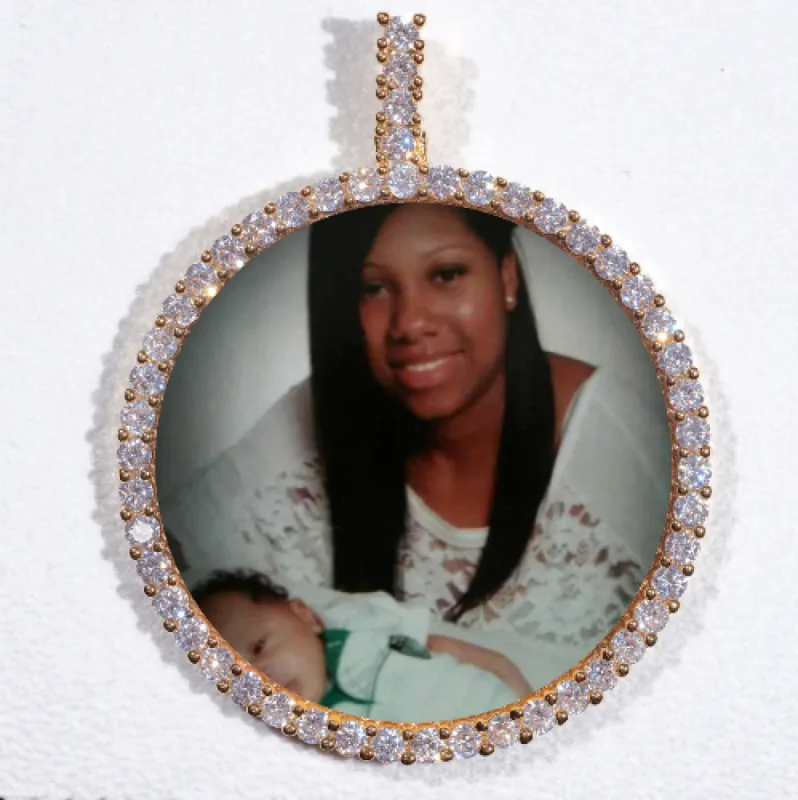 LARGE 3D CIRCLE CUSTOM PICTURE PENDANT sold by The GUU Shop