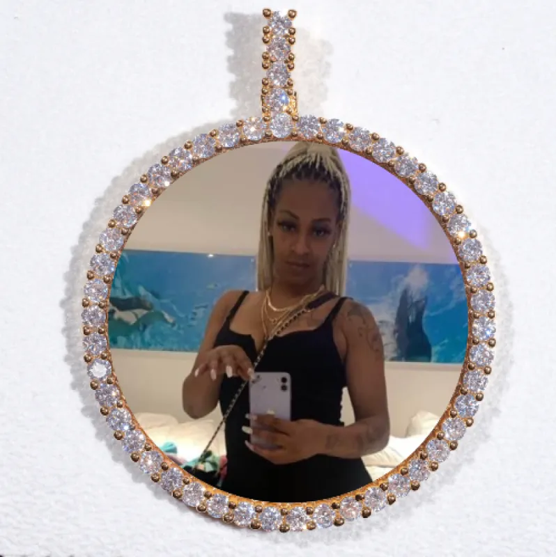 LARGE 3D CIRCLE CUSTOM PICTURE PENDANT sold by The GUU Shop