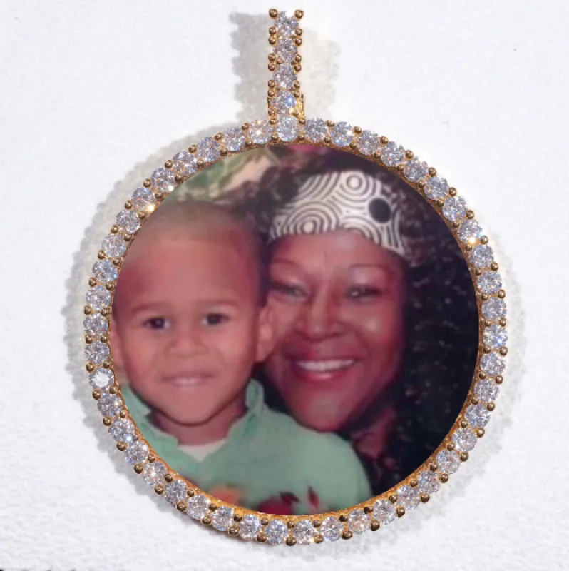 LARGE 3D CIRCLE CUSTOM PICTURE PENDANT sold by The GUU Shop