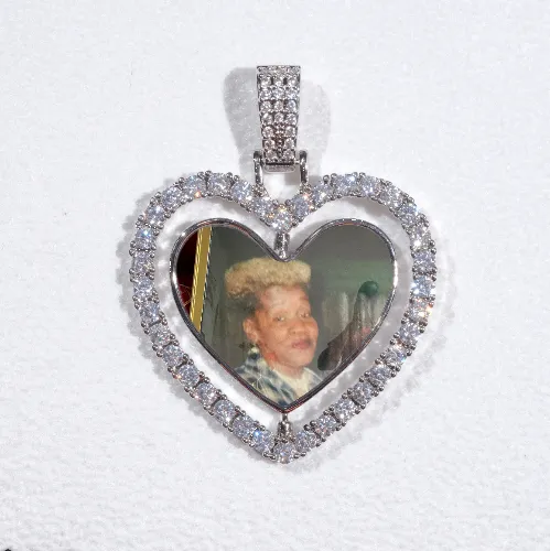 3D Spinning 2-Faced Heart Custom Picture Pendant sold by The GUU Shop