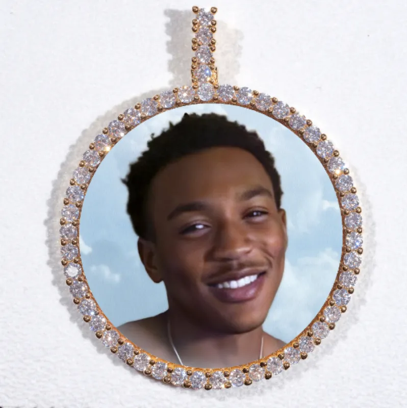 LARGE 3D CIRCLE CUSTOM PICTURE PENDANT sold by The GUU Shop