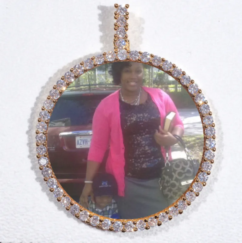 LARGE 3D CIRCLE CUSTOM PICTURE PENDANT sold by The GUU Shop