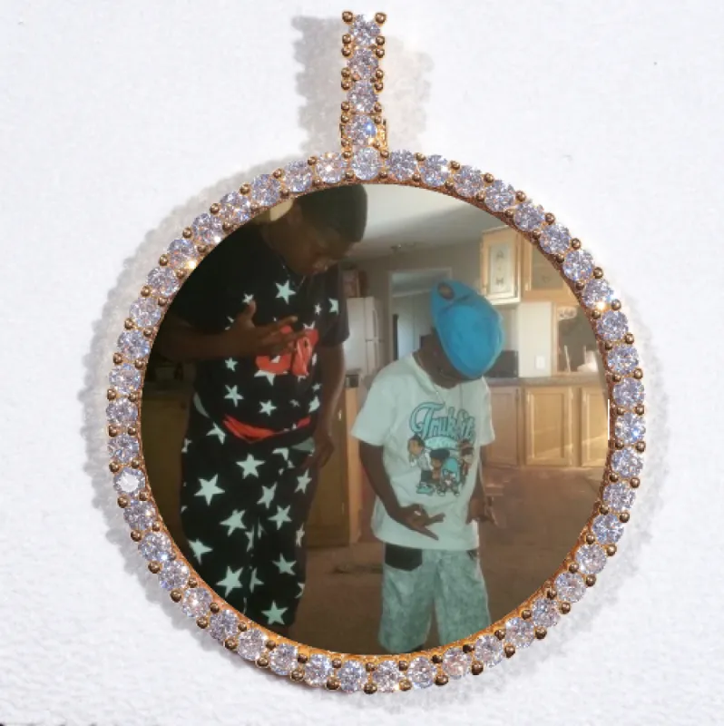 LARGE 3D CIRCLE CUSTOM PICTURE PENDANT sold by The GUU Shop