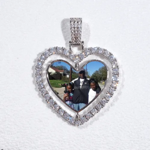 3D Spinning 2-Faced Heart Custom Picture Pendant sold by The GUU Shop