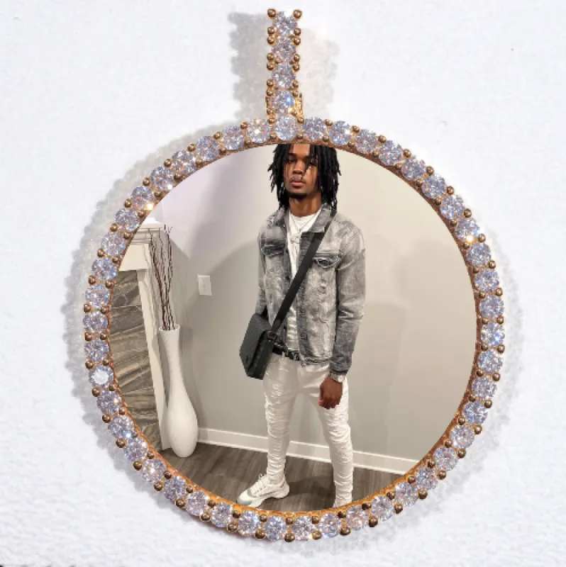 LARGE 3D CIRCLE CUSTOM PICTURE PENDANT sold by The GUU Shop