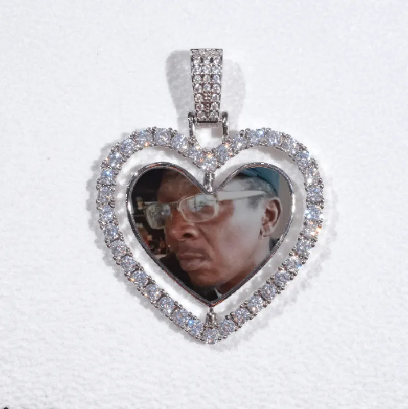 3D Spinning 2-Faced Heart Custom Picture Pendant sold by The GUU Shop