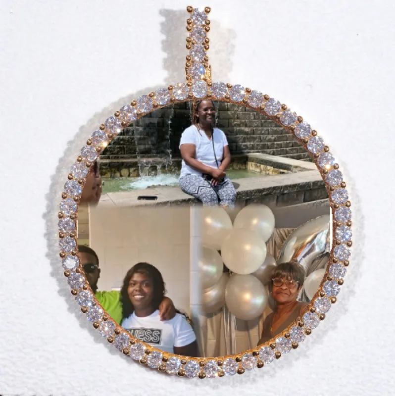 LARGE 3D CIRCLE CUSTOM PICTURE PENDANT sold by The GUU Shop