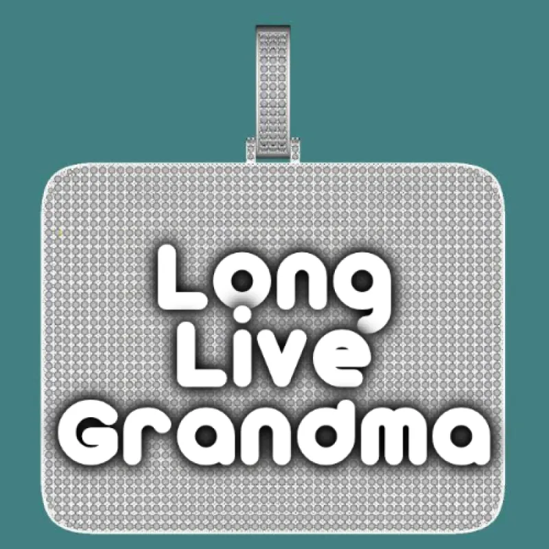 CUSTOM LETTER NECKLACE 3D BIG SQUARE sold by The GUU Shop