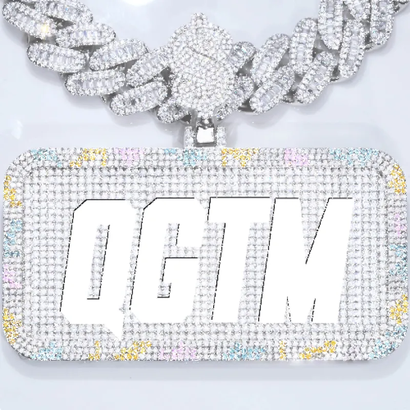 CUSTOM LETTER NECKLACE 3D COLORFUL SQUARE sold by The GUU Shop