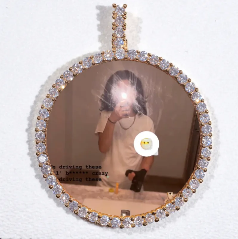 LARGE 3D CIRCLE CUSTOM PICTURE PENDANT sold by The GUU Shop