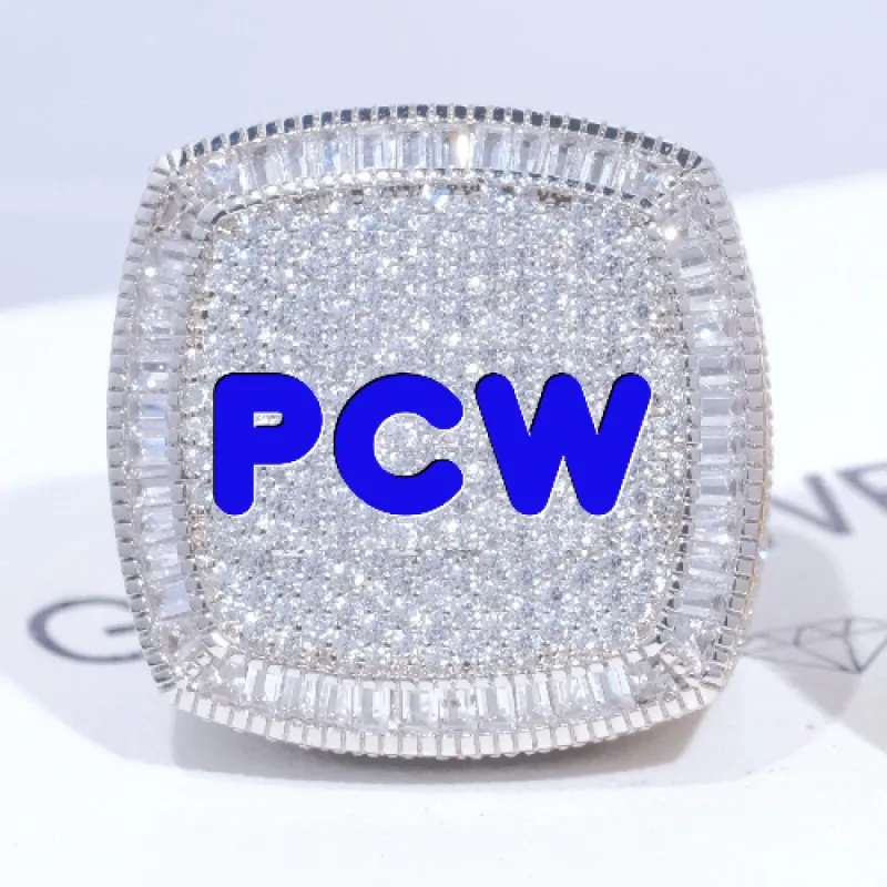 CUSTOM LETTER 3D ICED RING sold by The GUU Shop