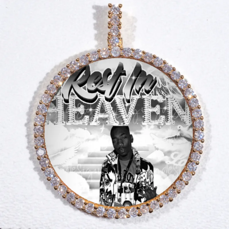 LARGE 3D CIRCLE CUSTOM PICTURE PENDANT made by The GUU Shop
